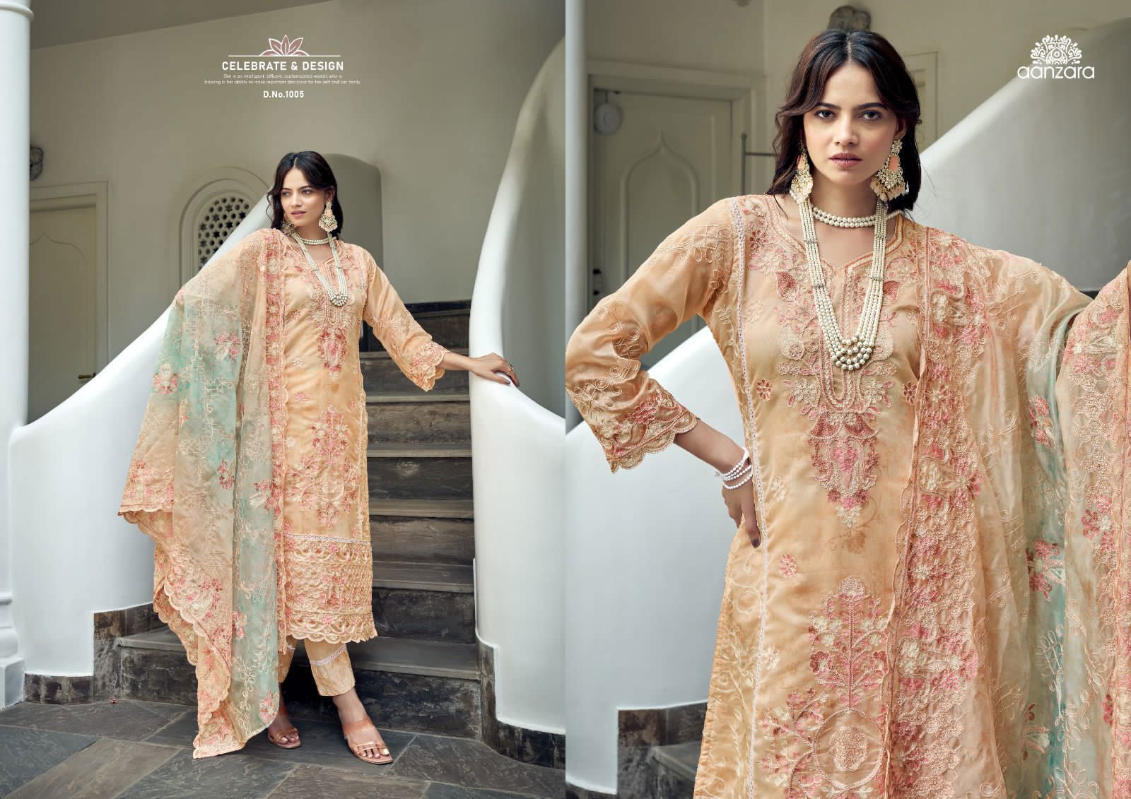 Anaisha By Aanzara Embroidery Designer Salwar Suits